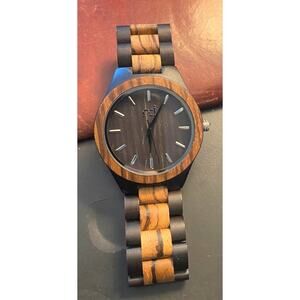Men's 45mm Shadez Collection RD Wood Watch